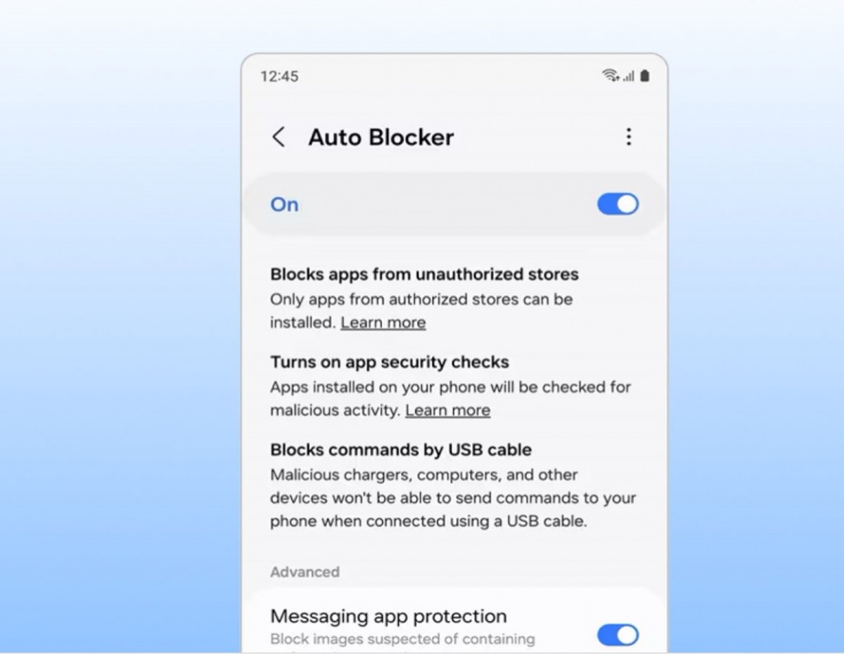  Samsung Auto Blocker ป้องกันภัยโจรกรรมไซเบอร์