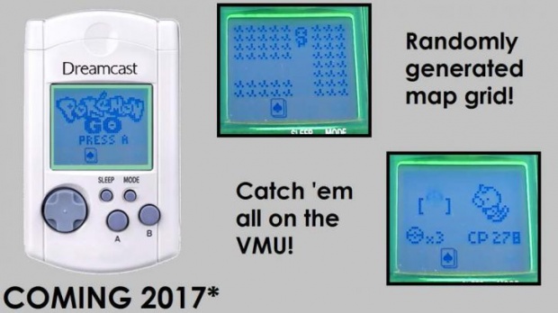Pokemon GO กำลังจะเล่นได้บนเครื่อง Dreamcast VMU