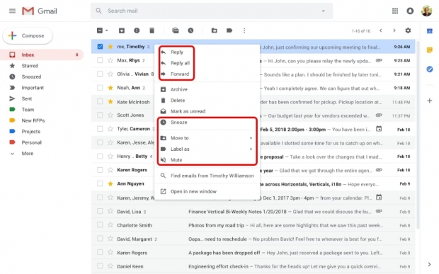 จัดการอีเมล์ Gmail ง่ายขึ้น แค่คลิกขวา