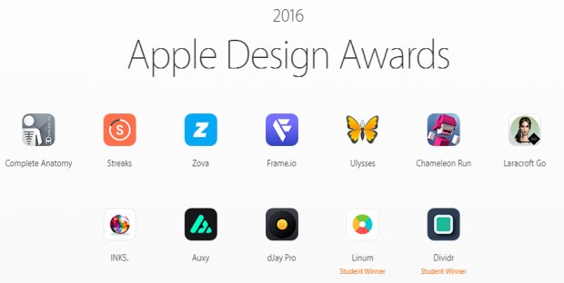 ประกาศรางวัล Apple Design Awards 2016 มาดูกันว่าแอพฯ อะไรบ้าง