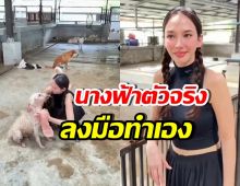 เปิดโมเมนต์ อั้ม พัชราภา อาบน้ำให้น้องหมาจร เลี้ยงไว้ 130 ตัว