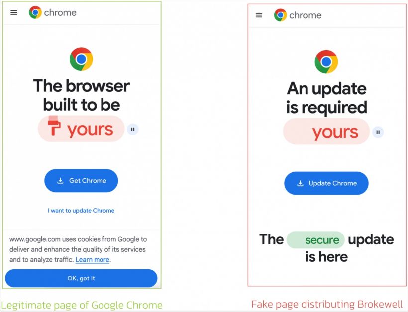 ระวังมัลแวร์ใหม่ปลอมเป็นหน้าอัปเดต Chrome เข้าควบคุมเครื่อง