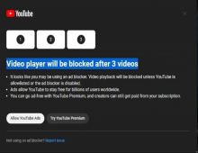 YouTube เตือน หากยังใช้ AdBlock จะไม่ได้ดูคอนเทนต์อะไรอีก